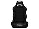 Corbeau LG1 Wide Racing Seats with Double Locking Seat Brackets; Black Cloth (15-23 Mustang)