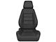 Corbeau Sport Reclining Seats with Double Locking Seat Brackets; Black Leather (94-98 Mustang)