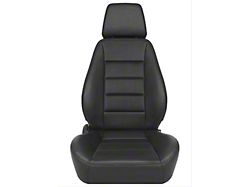 Corbeau Sport Reclining Seats with Double Locking Seat Brackets; Black Vinyl (94-98 Mustang)