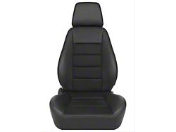 Corbeau Sport Reclining Seats with Double Locking Seat Brackets; Black Vinyl/Cloth (15-23 Mustang)