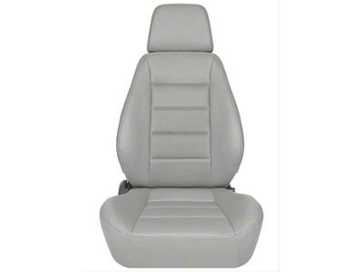 Corbeau Sport Reclining Seats with Double Locking Seat Brackets; Gray Vinyl (99-04 Mustang)