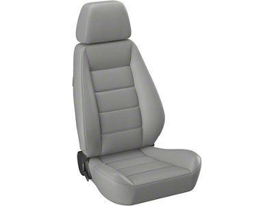 Corbeau Sport Reclining Seats with Double Locking Seat Brackets; Gray Vinyl (15-23 Mustang)