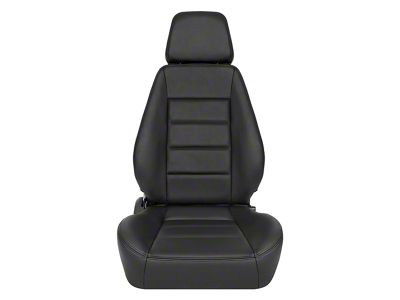 Corbeau Sport Reclining Seats with Inflatable Lumbar; Black Leather; Pair (Universal; Some Adaptation May Be Required)