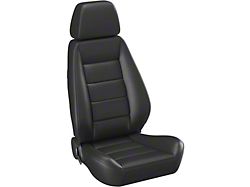 Corbeau Sport Reclining Seats with Inflatable Lumbar; Black Vinyl; Pair (Universal; Some Adaptation May Be Required)
