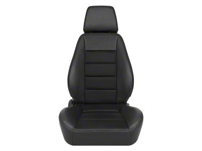 Corbeau Sport Reclining Seats with Inflatable Lumbar; Black Vinyl; Pair (Universal; Some Adaptation May Be Required)