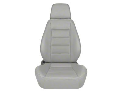 Corbeau Sport Reclining Seats with Inflatable Lumbar; Gray Vinyl; Pair (Universal; Some Adaptation May Be Required)
