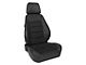 Corbeau Sport Reclining Seats with Seat Heater and Inflatable Lumbar; Black Vinyl/Cloth; Pair (Universal; Some Adaptation May Be Required)