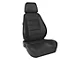 Corbeau Sport Reclining Seats with Seat Heater and Inflatable Lumbar; Black Vinyl; Pair (Universal; Some Adaptation May Be Required)