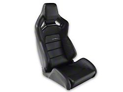 Corbeau Sportline RRX Reclining Seats; Black Vinyl/Black HD Vinyl; Pair (Universal; Some Adaptation May Be Required)