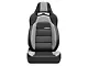 Corbeau Trailcat Reclining Seats with Double Locking Seat Brackets; Black Vinyl/Gray HD Vinyl (94-98 Mustang)