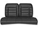 Corbeau Rear Seat Cover; Black Vinyl (79-93 Mustang Coupe)