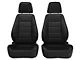 Corbeau Sport Reclining Seats; Black Vinyl; Pair (Universal; Some Adaptation May Be Required)