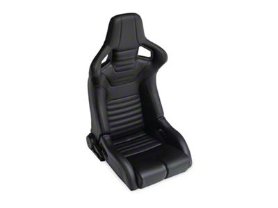 Corbeau Sportline RRB Reclining Seats; Black Vinyl/Carbon Vinyl; Pair (Universal; Some Adaptation May Be Required)