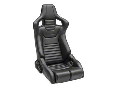 Corbeau Sportline RRB Reclining Seats; Black Vinyl/Carbon Vinyl; Pair (Universal; Some Adaptation May Be Required)
