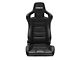 Corbeau Sportline RRS Reclining Seats; Black Leather; Pair (Universal; Some Adaptation May Be Required)