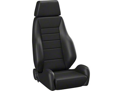 Corbeau GTS II Reclining Seats with Seat Heater and Inflatable Lumbar; Black Leather; Pair (Universal; Some Adaptation May Be Required)
