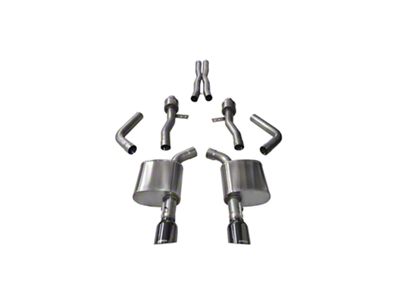Corsa Performance Sport Cat-Back Exhaust with Black Tips (15-23 6.2L HEMI Charger w/ MDS Valves)