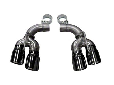 Corsa Performance Quad Twin Pro Series Exhaust Tips; 4-Inch; Black (16-24 6.2L Camaro w/ Corsa Exhaust)