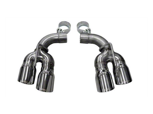 Corsa Performance Quad Twin Pro Series Exhaust Tips; 4-Inch; Polished (16-24 6.2L Camaro w/ Corsa Exhaust)