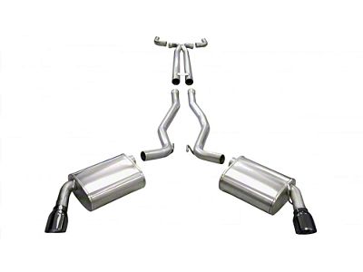 Corsa Performance Sport Cat-Back Exhaust with Black Tips (10-15 Camaro SS w/ Manual Transmission & w/o Ground Effect Package)