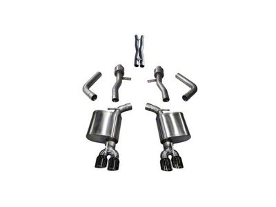 Corsa Performance Sport Cat-Back Exhaust with Twin Black Round Tips (17-23 5.7L HEMI Challenger)