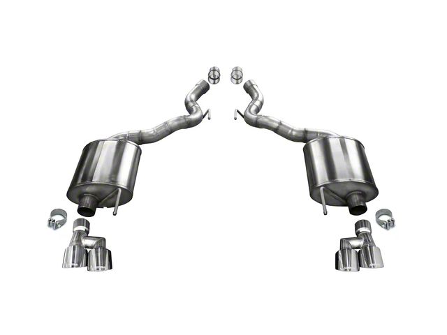 Corsa Performance Sport Axle-Back Exhaust with Polished Tips (18-23 Mustang GT Convertible w/o Active Exhaust)