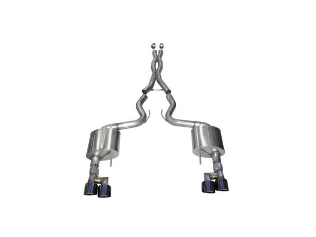 Corsa Performance Sport Cat-Back Exhaust with Black Tips (18-23 Mustang GT Fastback w/o Active Exhaust)