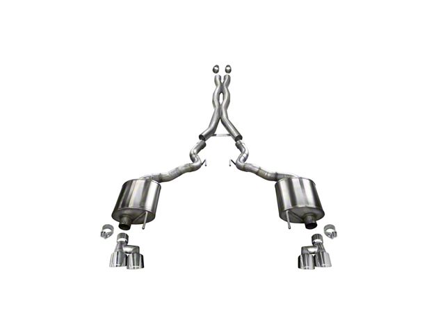 Corsa Performance Sport Cat-Back Exhaust with Polished Tips (18-23 Mustang GT Convertible w/o Active Exhaust)