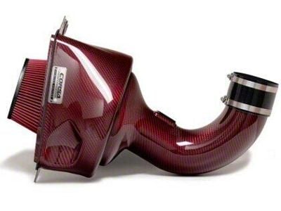 Corsa Performance Closed Box Cold Air Intake with Black DryTech 3D Dry Filter; Red Carbon Fiber (14-19 Corvette C7, Excluding Z06 & ZR1)