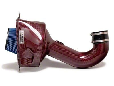 Corsa Performance Closed Box Cold Air Intake with Black MaxFlow 5 Oiled Filter; Red Carbon Fiber (15-19 Corvette C7 Z06)