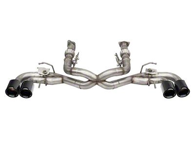 Corsa Performance Muffler Delete Cat-Back Exhaust with Black Carbon Fiber Tips (20-25 6.2L Corvette C8 w/ NPP Dual Exhaust Mode)