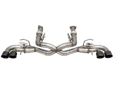 Corsa Performance Muffler Delete Cat-Back Exhaust with Black Tips (20-25 6.2L Corvette C8 w/ NPP Dual Exhaust Mode)