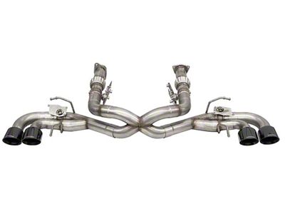 Corsa Performance Muffler Delete Cat-Back Exhaust with Black Tips (20-24 6.2L Corvette C8 w/ NPP Dual Exhaust Mode)