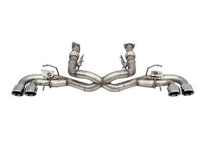 Corsa Performance Muffler Delete Cat-Back Exhaust with Polished Tips (20-25 6.2L Corvette C8 w/ NPP Dual Exhaust Mode)