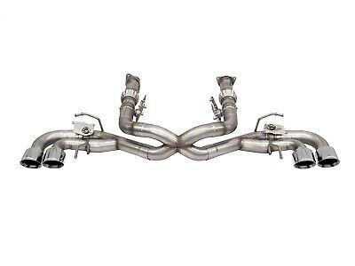 Corsa Performance Muffler Delete Cat-Back Exhaust with Polished Tips (20-24 6.2L Corvette C8 w/ NPP Dual Exhaust Mode)