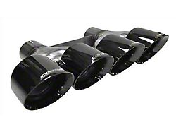 Corsa Performance Quad Twin Pro Series Exhaust Tips; 4.50-Inch; Black (14-19 Corvette C7 w/ NPP Dual Exhaust Mode & Corsa Exhaust System)