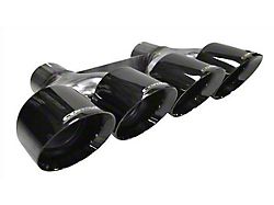 Corsa Performance Quad Twin Pro Series Exhaust Tips; 4.50-Inch; Black (14-19 Corvette C7 w/o NPP Dual Exhaust Mode & w/ Corsa Exhaust System)