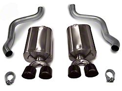 Corsa Performance Sport Axle-Back Exhaust with Black Tips (09-13 Corvette C6 Base, Grand Sport)