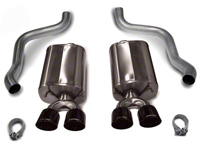 Corsa Performance Sport Axle-Back Exhaust with Black Tips (09-13 Corvette C6 Base, Grand Sport)