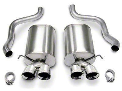 Corsa Performance Sport Axle-Back Exhaust with Polished Tips (09-13 Corvette C6 Base, Grand Sport)