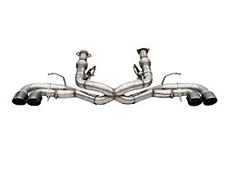 Corsa Performance Track Series Cat-Back Exhaust with Black Tips (20-25 6.2L Corvette C8 w/o NPP Dual Mode Exhaust)