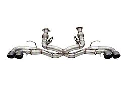 Corsa Performance Track Series Cat-Back Exhaust with Black Tips (20-24 6.2L Corvette C8 w/o NPP Dual Mode Exhaust)