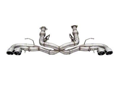 Corsa Performance Track Series Cat-Back Exhaust with Polished Tips (20-25 6.2L Corvette C8 w/o NPP Dual Mode Exhaust)
