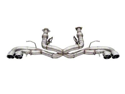 Corsa Performance Track Series Cat-Back Exhaust with Polished Tips (20-24 6.2L Corvette C8 w/o NPP Dual Mode Exhaust)