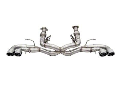 Corsa Performance Track Series Cat-Back Exhaust with Polished Tips (20-23 6.2L Corvette C8 w/o NPP Dual Mode Exhaust)