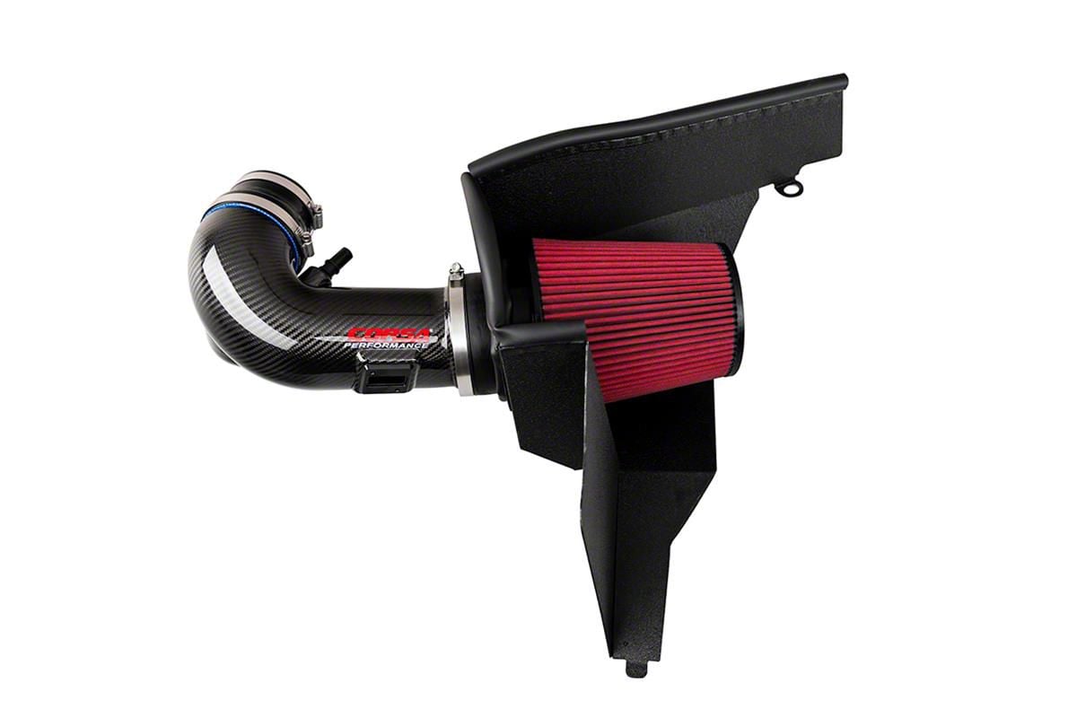 Corsa Performance Open Element Cold Air Intake with DryTech 3D Dry Filter; Carbon Fiber (18-23 Mustang GT)