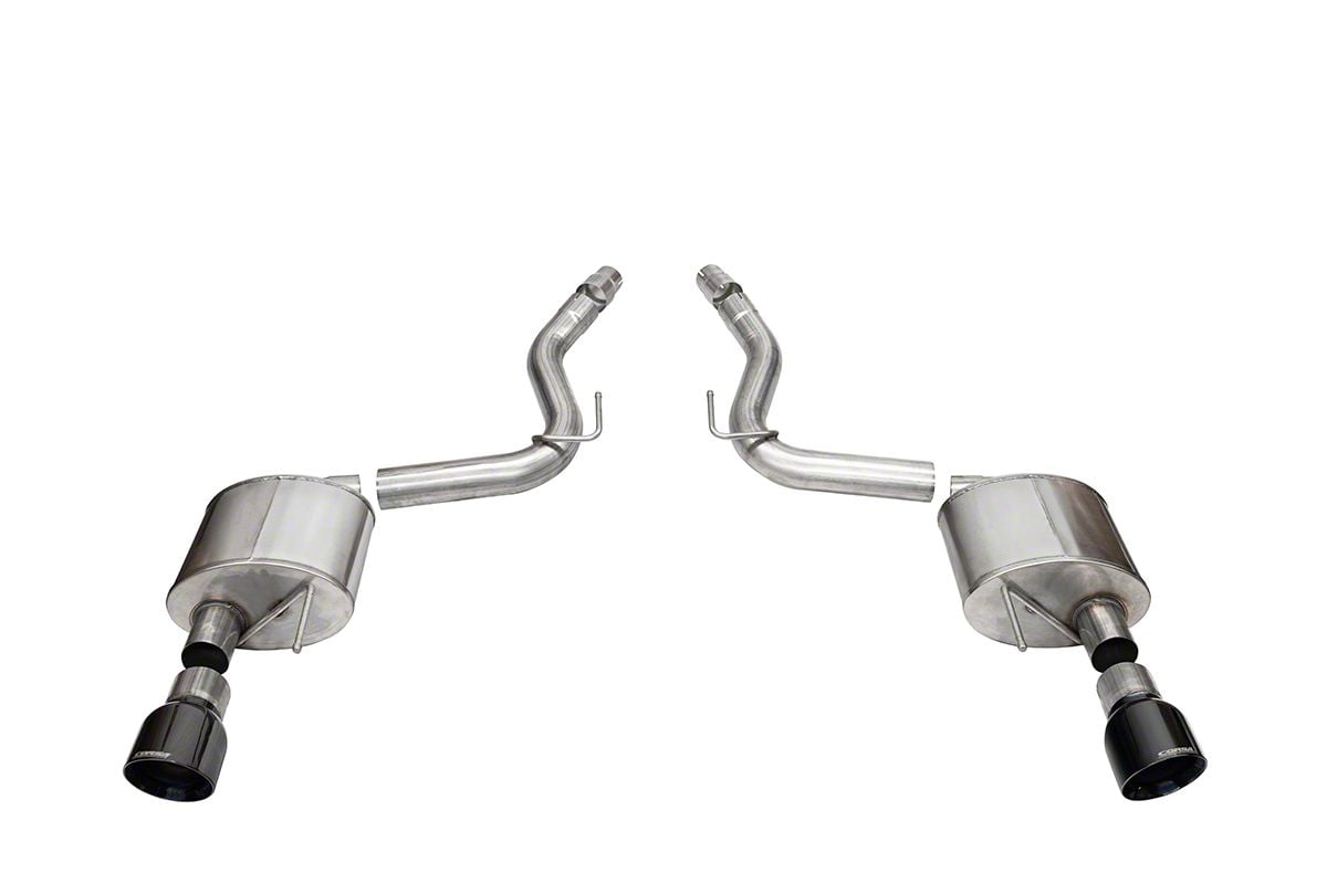 Corsa Performance Sport Axle-Back Exhaust with Black Tips (2024 Mustang GT Fastback w/o Active Exhaust)