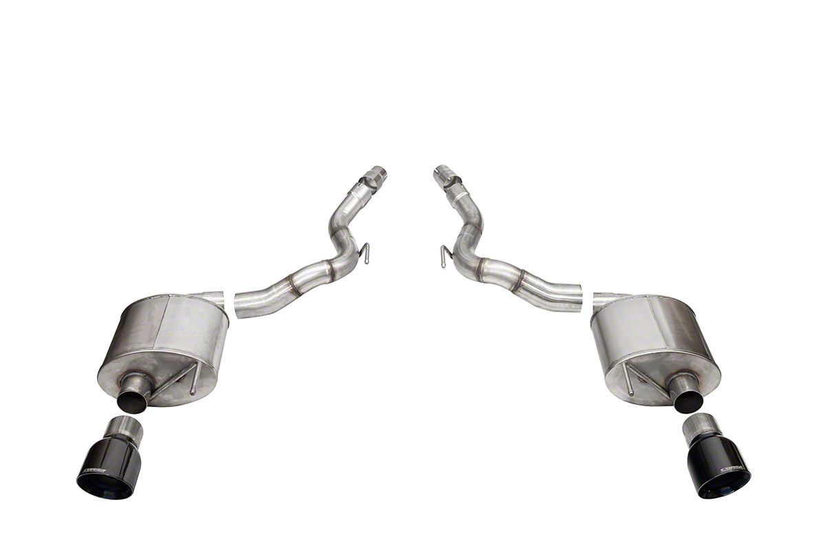 Corsa Performance Sport Axle-Back Exhaust with Black Tips (2024 Mustang GT Convertible w/o Active Exhaust)