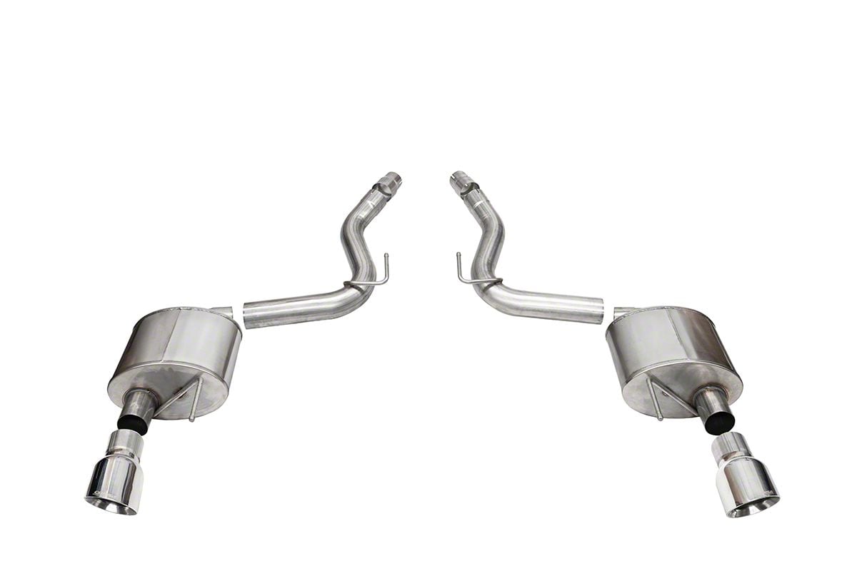 Corsa Performance Sport Axle-Back Exhaust with Polished Tips (2024 Mustang GT Fastback w/o Active Exhaust)