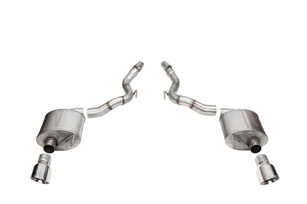 Corsa Performance Sport Axle-Back Exhaust with Polished Tips (2024 Mustang GT Convertible w/o Active Exhaust)
